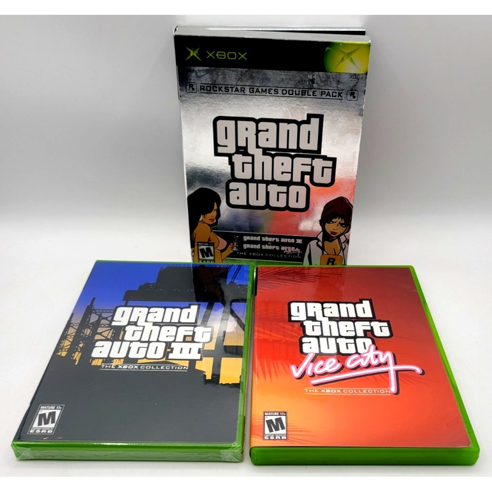 Grand Theft Auto Double Pack (Microsoft Xbox, 2003) Sealed GTA 3 CIB